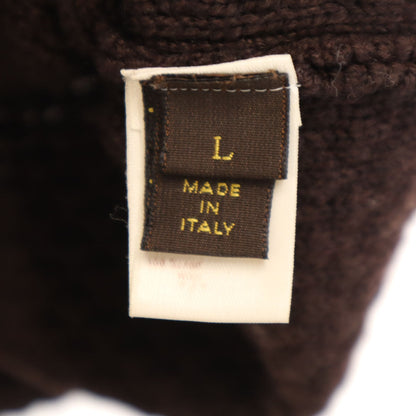 LOUIS VUITTON Italian Long Sleeve Sweater Brown Size L
