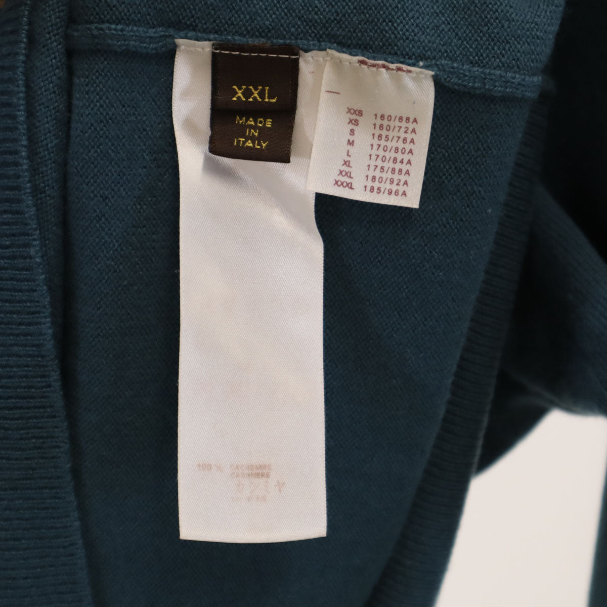 LOUIS VUITTON Made in Italy 100% Sweater Blue Size XXL