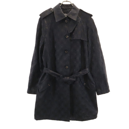 Salvatore Ferragamo 90s Gancini Trench Coat Black Size 42