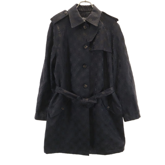 Salvatore Ferragamo 90s Gancini Trench Coat Black Size 42