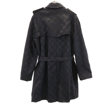 Salvatore Ferragamo 90s Gancini Trench Coat Black Size 42