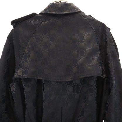 Salvatore Ferragamo 90s Gancini Trench Coat Black Size 42