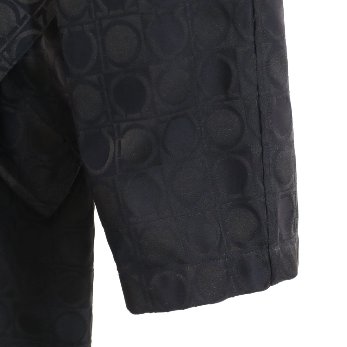 Salvatore Ferragamo 90s Gancini Trench Coat Black Size 42