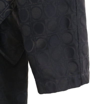 Salvatore Ferragamo 90s Gancini Trench Coat Black Size 42