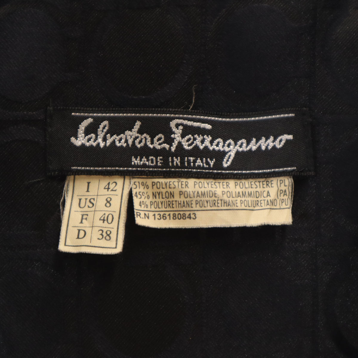 Salvatore Ferragamo 90s Gancini Trench Coat Black Size 42