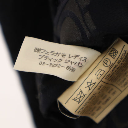 Salvatore Ferragamo 90s Gancini Trench Coat Black Size 42