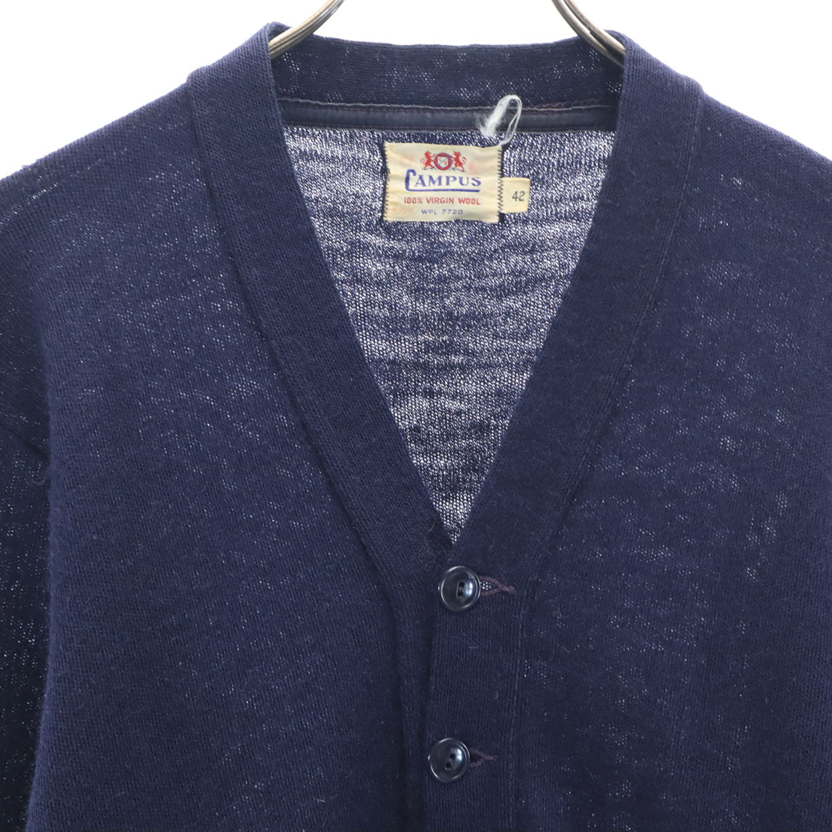 CAMPUS 50s Vintage Wool Blend Cardigan Blue Size 42