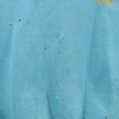 Spring Foot 60s 70s Vintage Back Light Blue Sweatshirt Size L