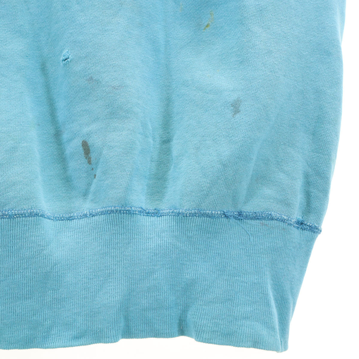 Spring Foot 60s 70s Vintage Back Light Blue Sweatshirt Size L
