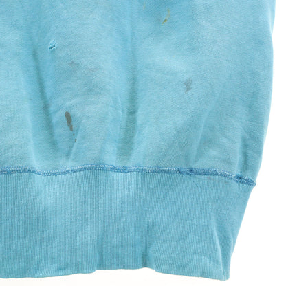 Spring Foot 60s 70s Vintage Back Light Blue Sweatshirt Size L
