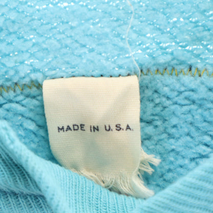 Spring Foot 60s 70s Vintage Back Light Blue Sweatshirt Size L