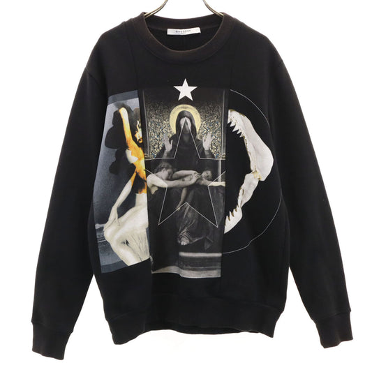 GIVENCHY 15AW Madonna Fleece Lined Sweatshirt Black