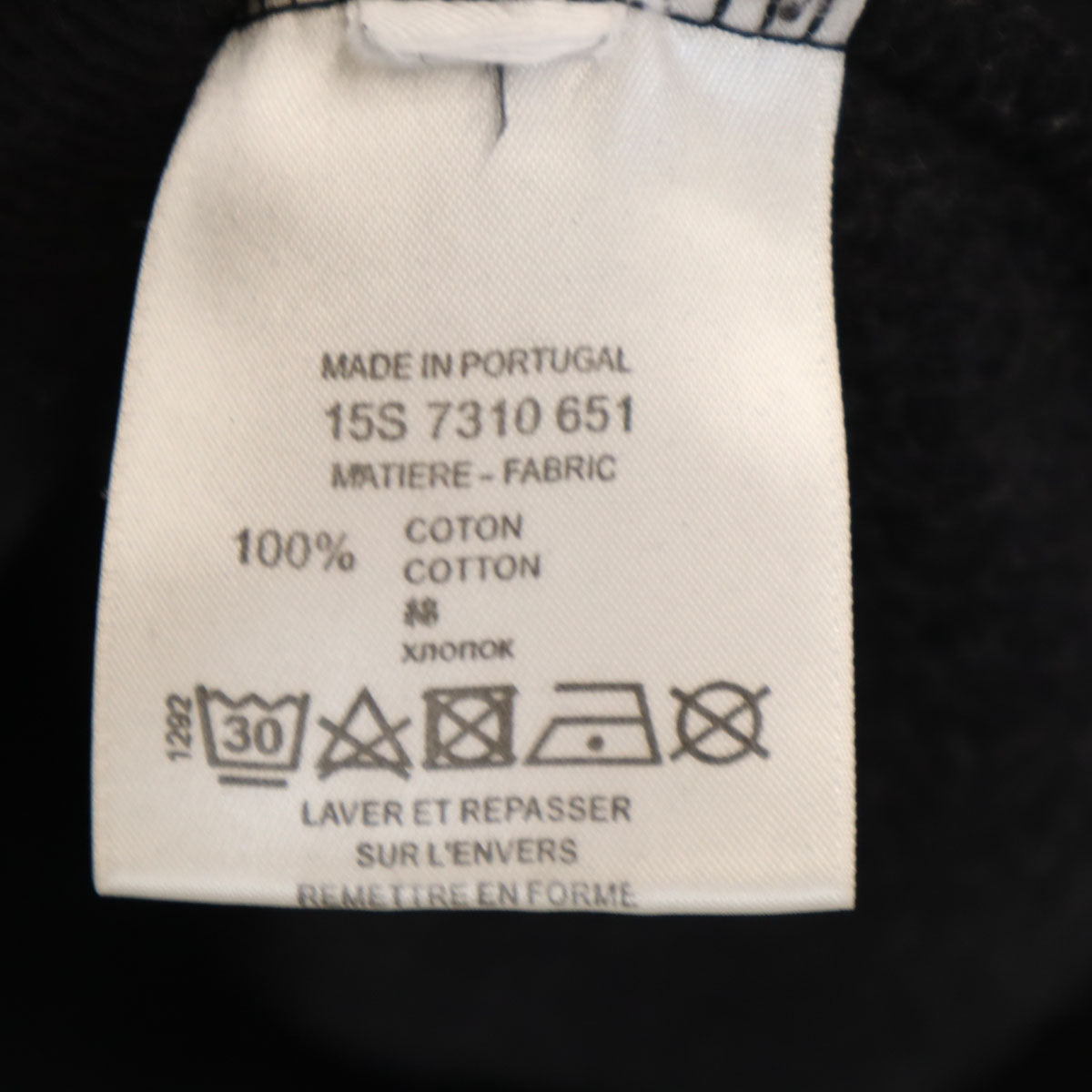 GIVENCHY 15AW Madonna Fleece Lined Sweatshirt Black