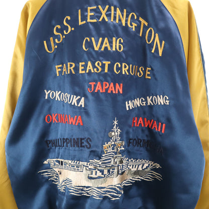 USS Blue Reversible Dragon Souvenir Jacket Size M