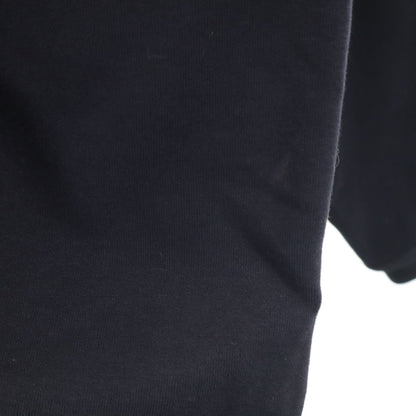 HERMES Italian Fleece Lined Hoodie Black Size L