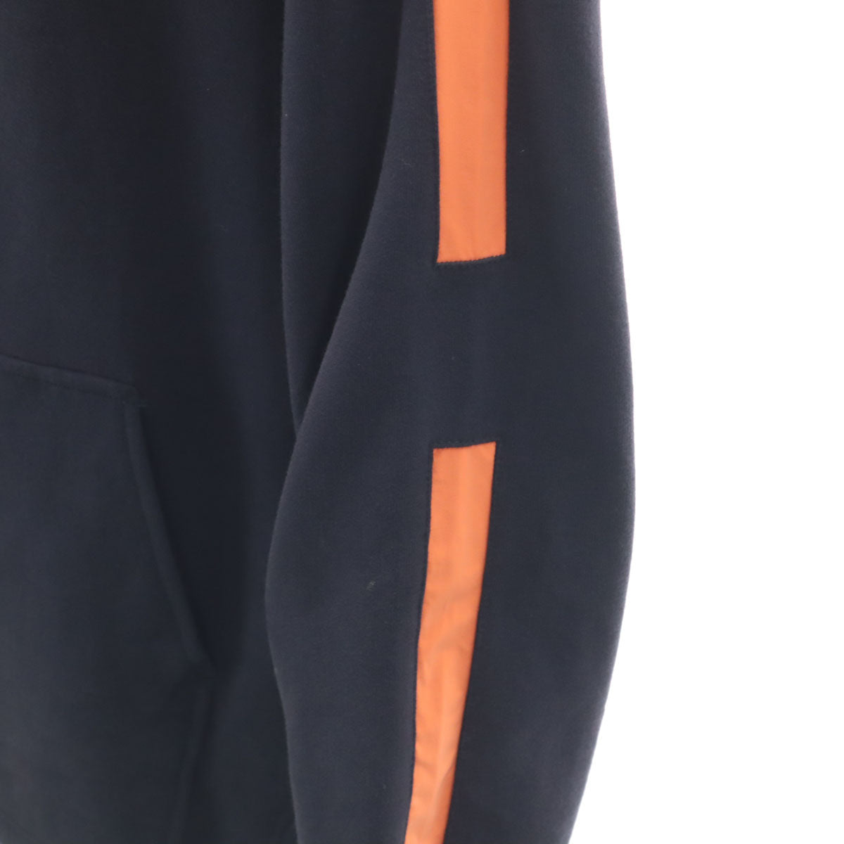 HERMES Italian Fleece Lined Hoodie Black Size L