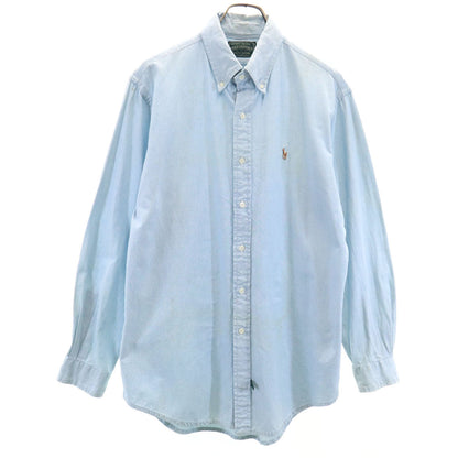 POLO COUNTRY 80s 90s Vintage Cotton Shirt Light Blue Size M