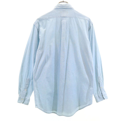 POLO COUNTRY 80s 90s Vintage Cotton Shirt Light Blue Size M