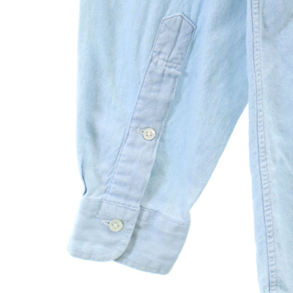 POLO COUNTRY 80s 90s Vintage Cotton Shirt Light Blue Size M
