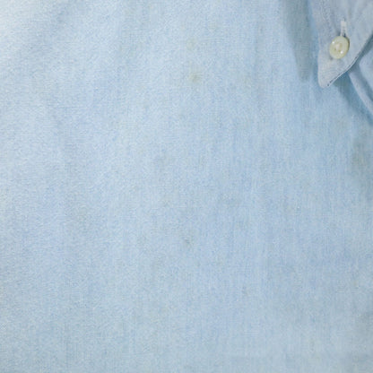 POLO COUNTRY 80s 90s Vintage Cotton Shirt Light Blue Size M
