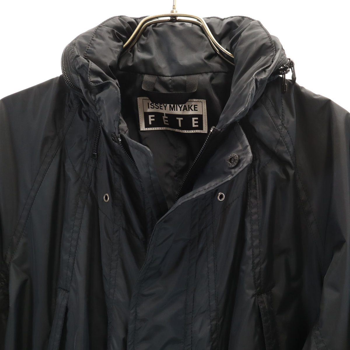ISSEY MIYAKE FETE Made in Japan Mesh Lined Coat Black Size 2