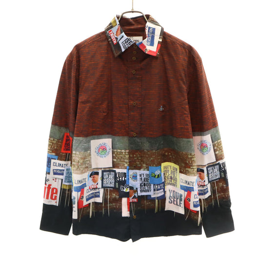 Vivienne WestwoodMAN Made in Japan Long Sleeve Shirt Brown Size 50