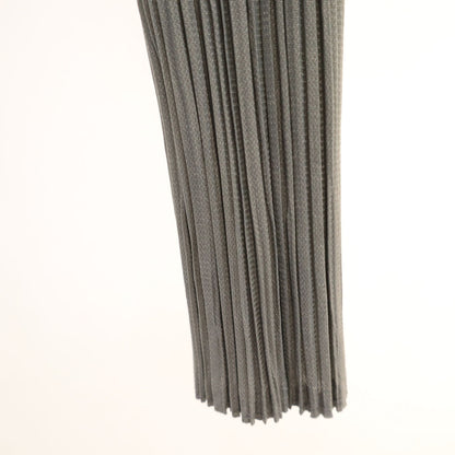 PLEATS PLEASE Pleated Long Cardigan Gray