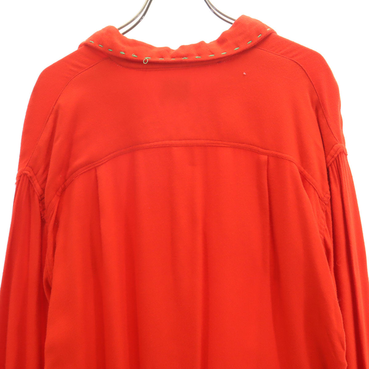 COUNTRY SQUIRE 50s Vintage Open Collar Shirt Red Size L