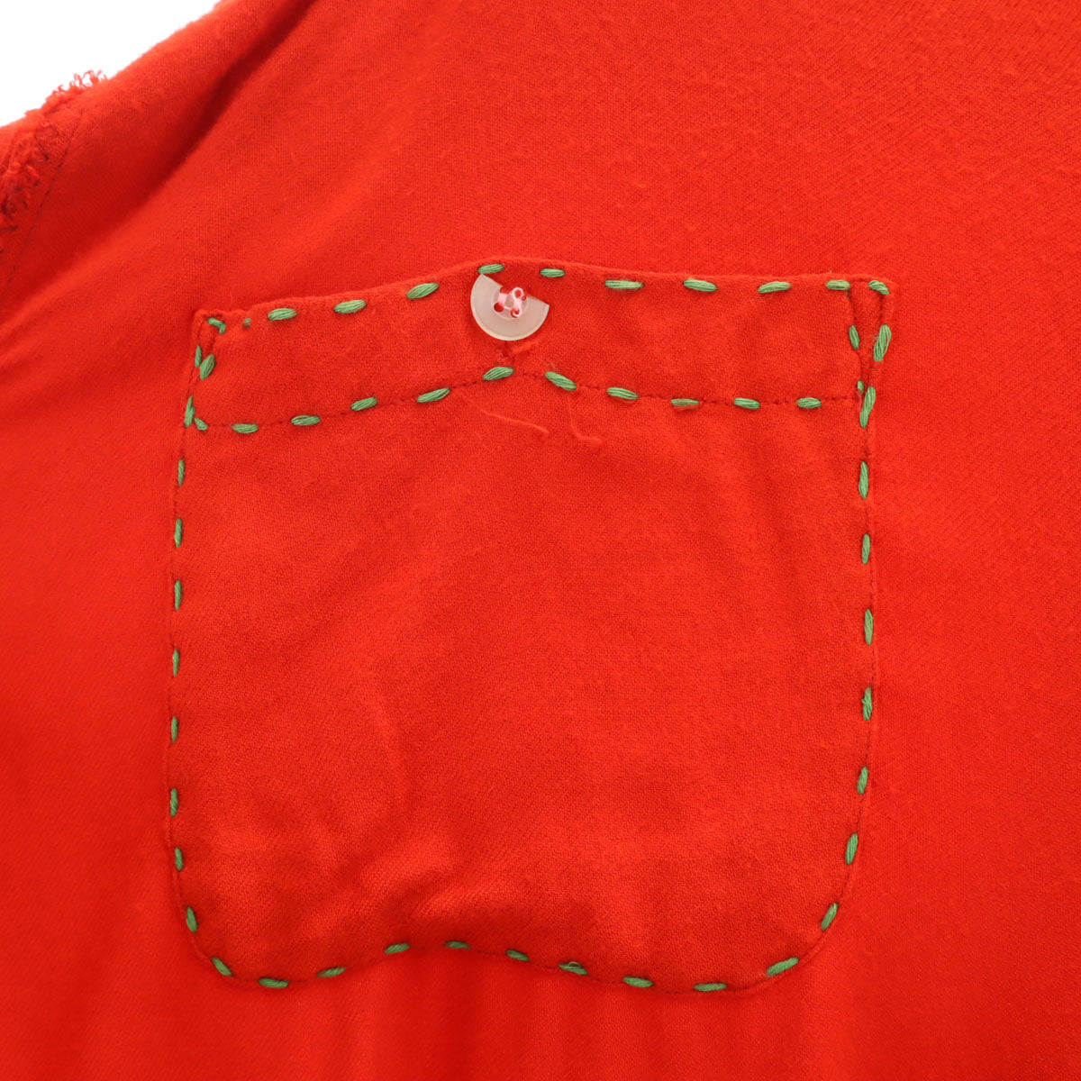 COUNTRY SQUIRE 50s Vintage Open Collar Shirt Red Size L
