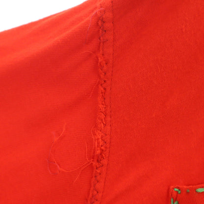 COUNTRY SQUIRE 50s Vintage Open Collar Shirt Red Size L