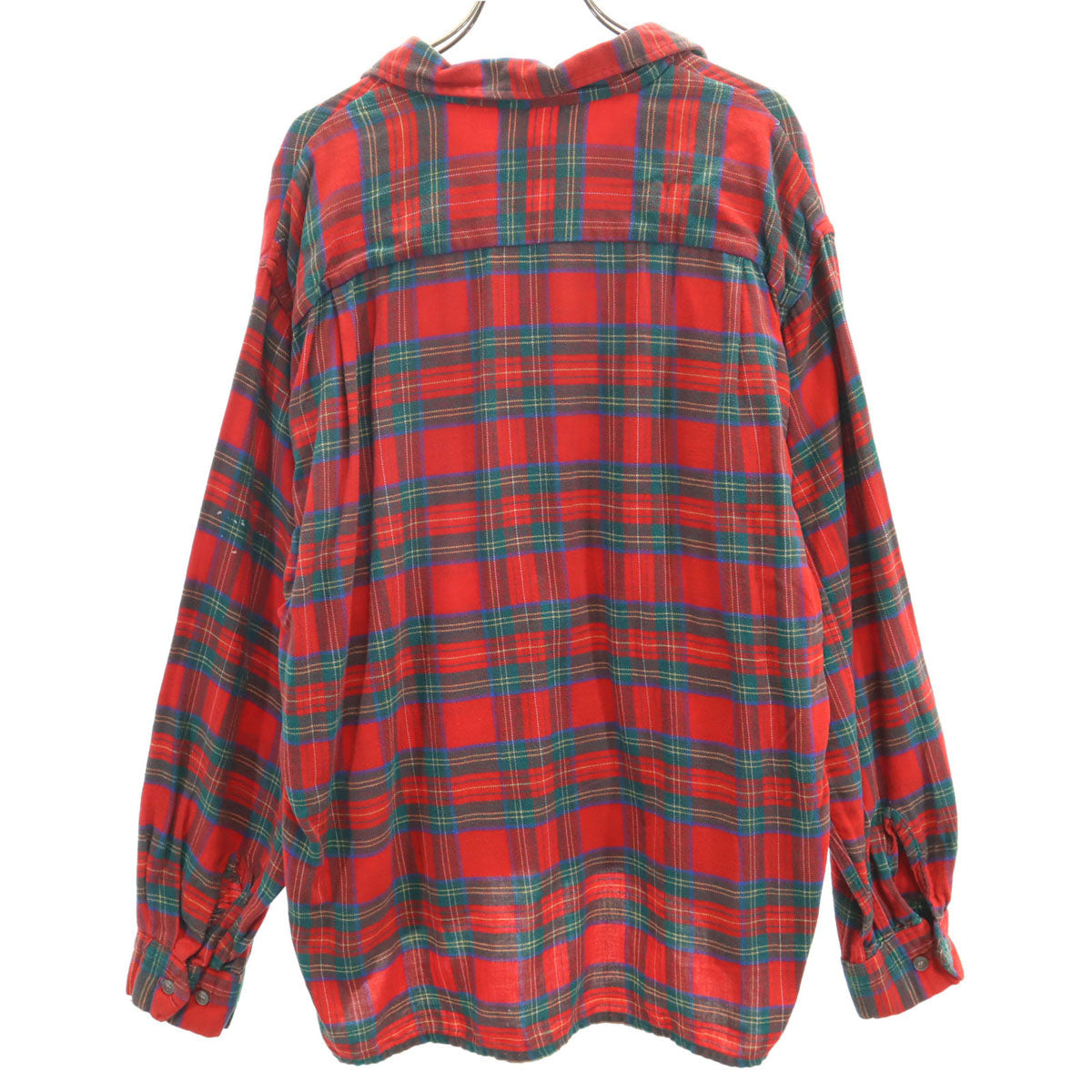 Lone Crest by Modern 50s Vintage Check Open Shirt Red Size L