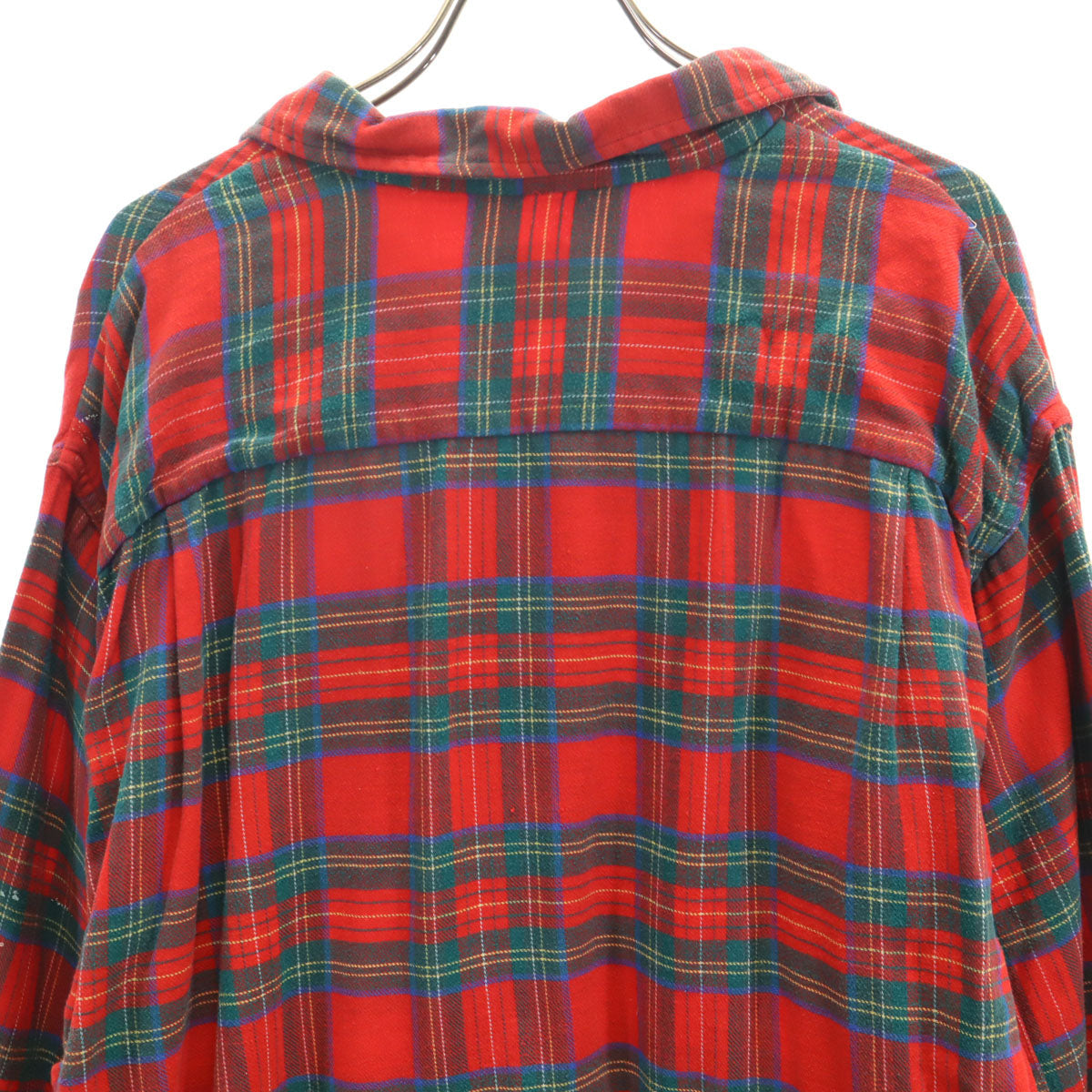Lone Crest by Modern 50s Vintage Check Open Shirt Red Size L