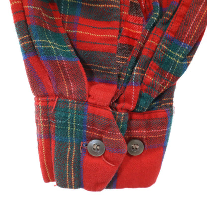 Lone Crest by Modern 50s Vintage Check Open Shirt Red Size L