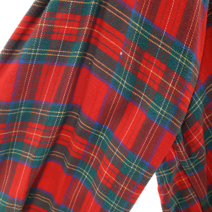 Lone Crest by Modern 50s Vintage Check Open Shirt Red Size L