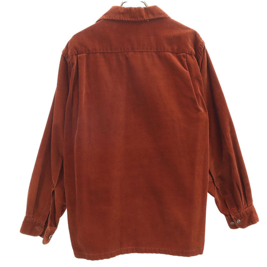 TOWNCRAFT 50s Vintage Corduroy Open Shirt Brown Size M