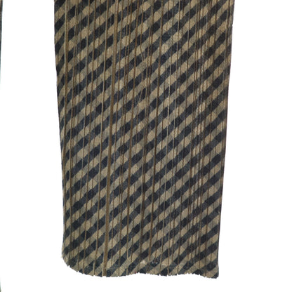 PLEATS PLEASE 90s Checked High Neck Top Beige Size JP 3