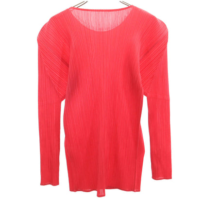PLEATS PLEASE 90s Red Pleated Long Sleeve Top Size 4