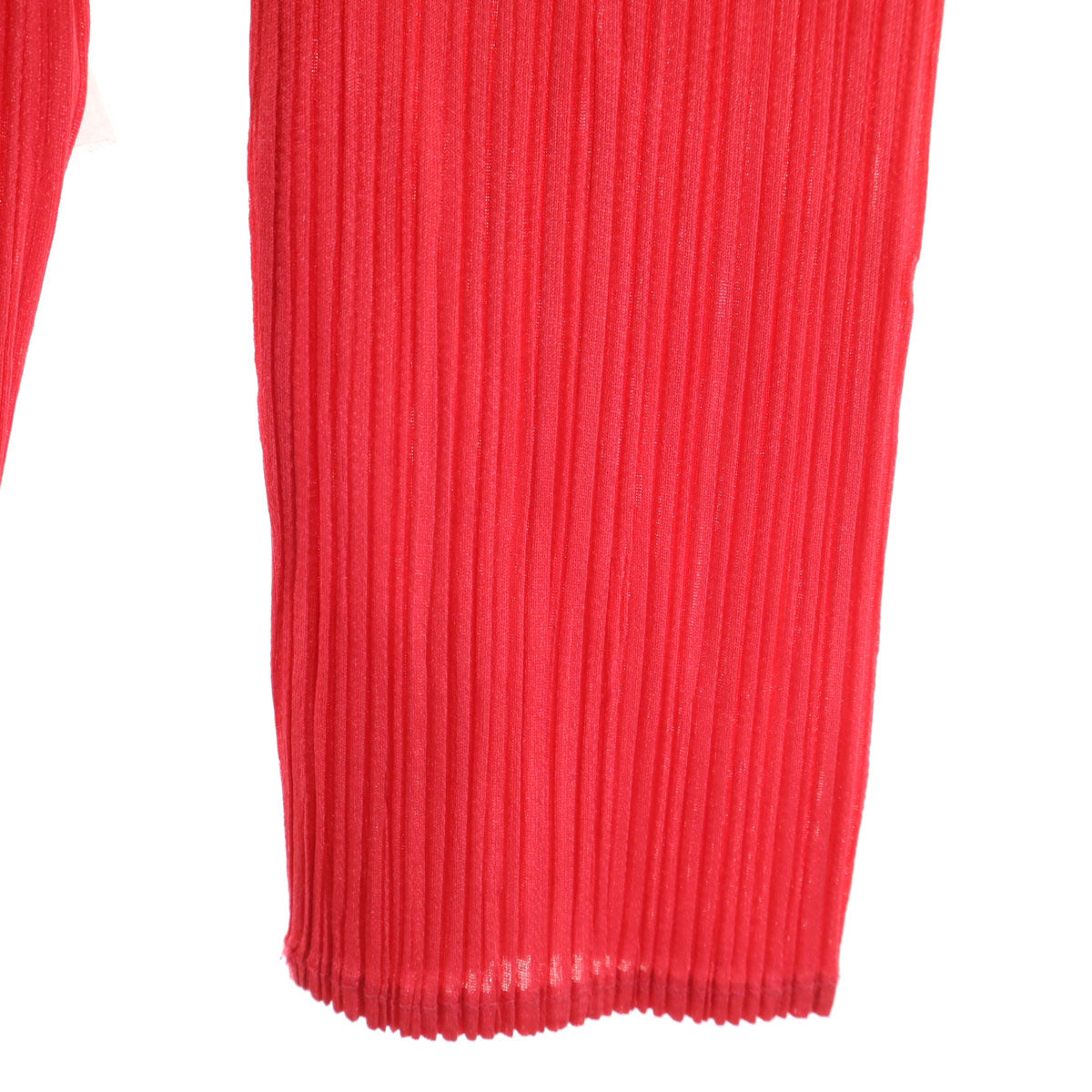 PLEATS PLEASE 90s Red Pleated Long Sleeve Top Size 4