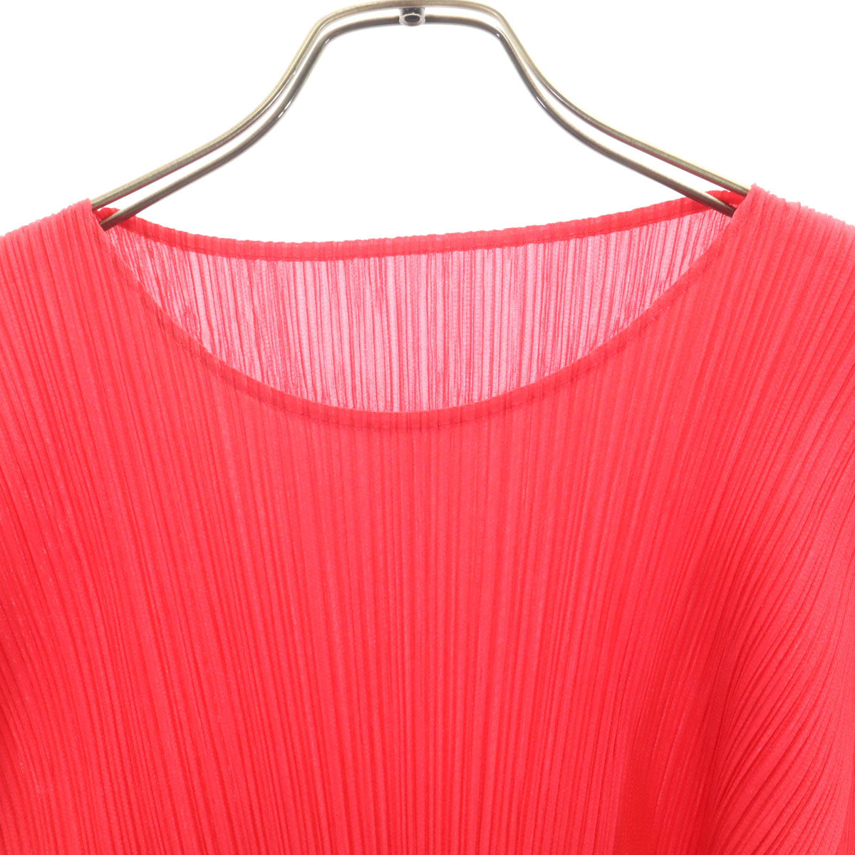 PLEATS PLEASE 90s Red Pleated Long Sleeve Top Size 4