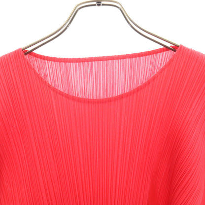 PLEATS PLEASE 90s Red Pleated Long Sleeve Top Size 4