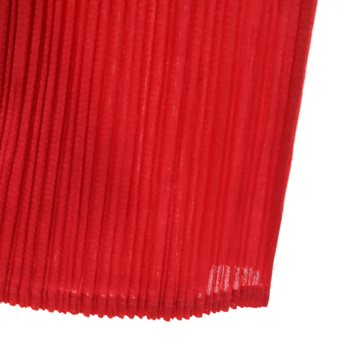 PLEATS PLEASE 90s Red Pleated Long Sleeve Top Size 4