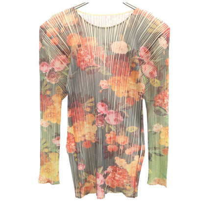PLEATS PLEASE 90s Floral Pleated Long Top Green Size JP 3
