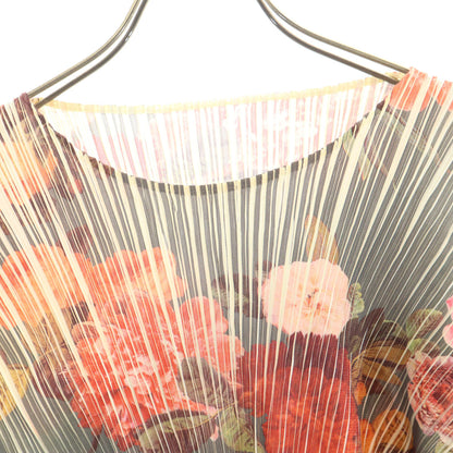 PLEATS PLEASE 90s Floral Pleated Long Top Green Size JP 3