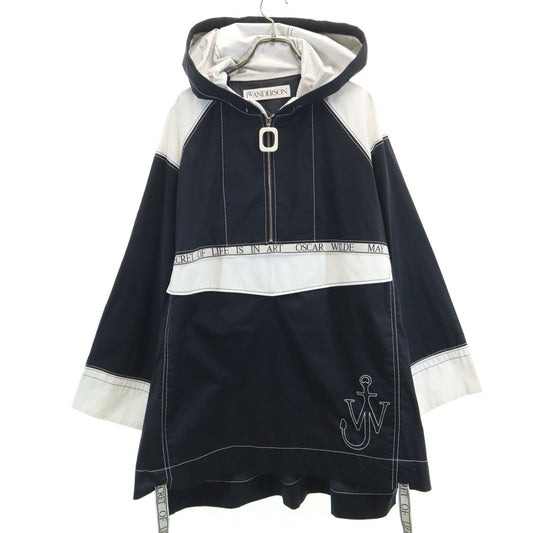 J.W.Anderson. Black Anorak Hoodie Size 48