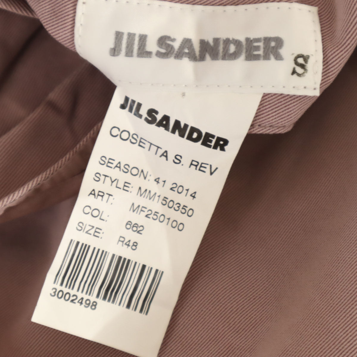 JIL SANDER Tailored Blazer Pink Purple Size 48