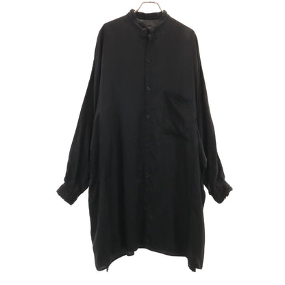 Y's Made in Japan Dolman Long Band Collar Shirt Black Size 1