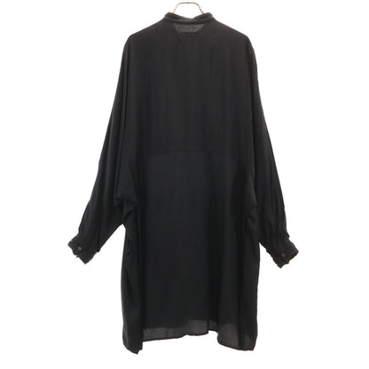 Y's Made in Japan Dolman Long Band Collar Shirt Black Size 1