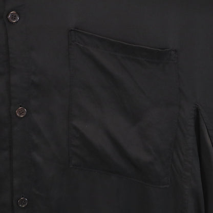 Y's Made in Japan Dolman Long Band Collar Shirt Black Size 1
