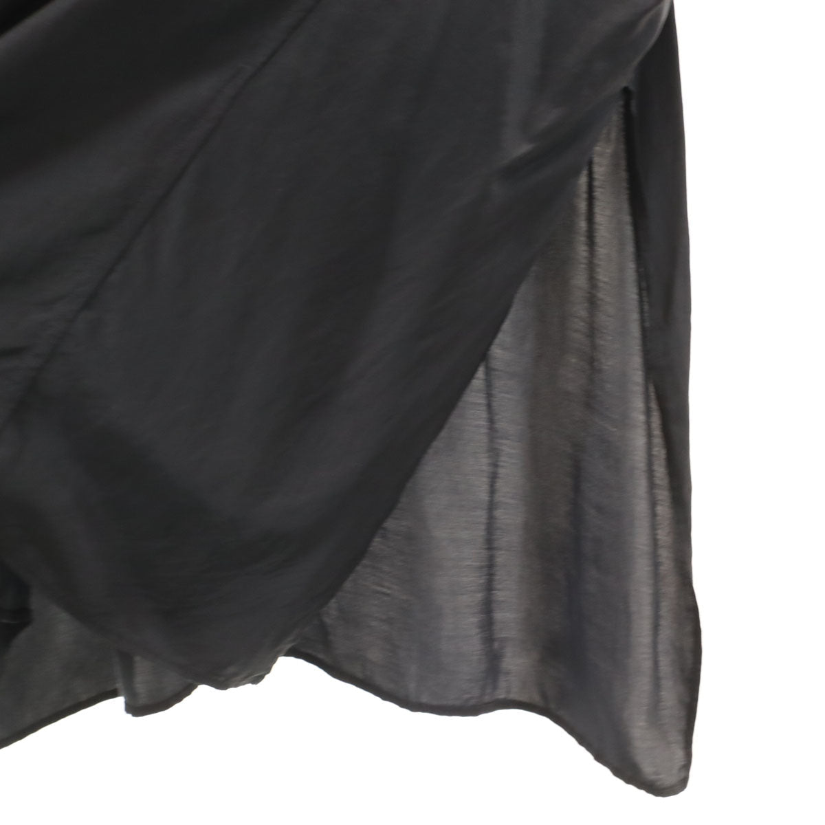 Y's Made in Japan Dolman Long Band Collar Shirt Black Size 1