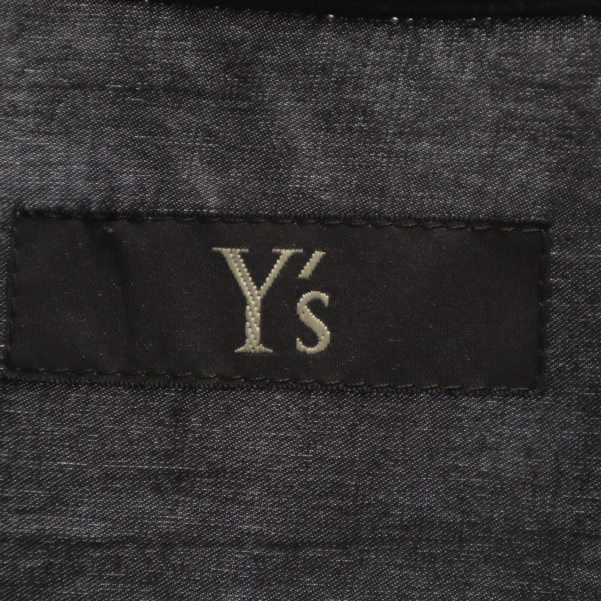 Y's Made in Japan Dolman Long Band Collar Shirt Black Size 1